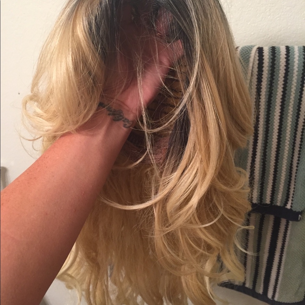 Wig Blonde ombré natural